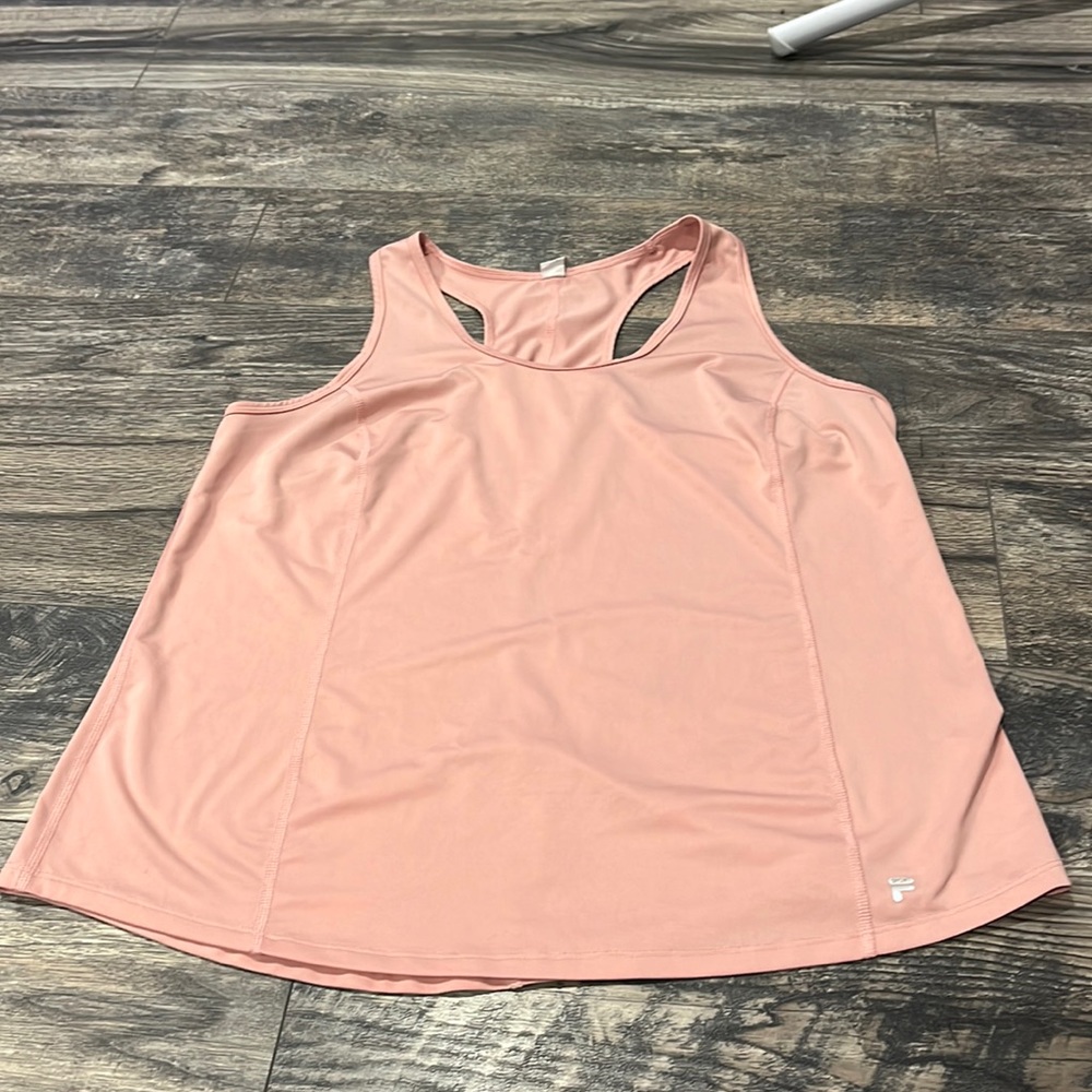 Pink fila tank top